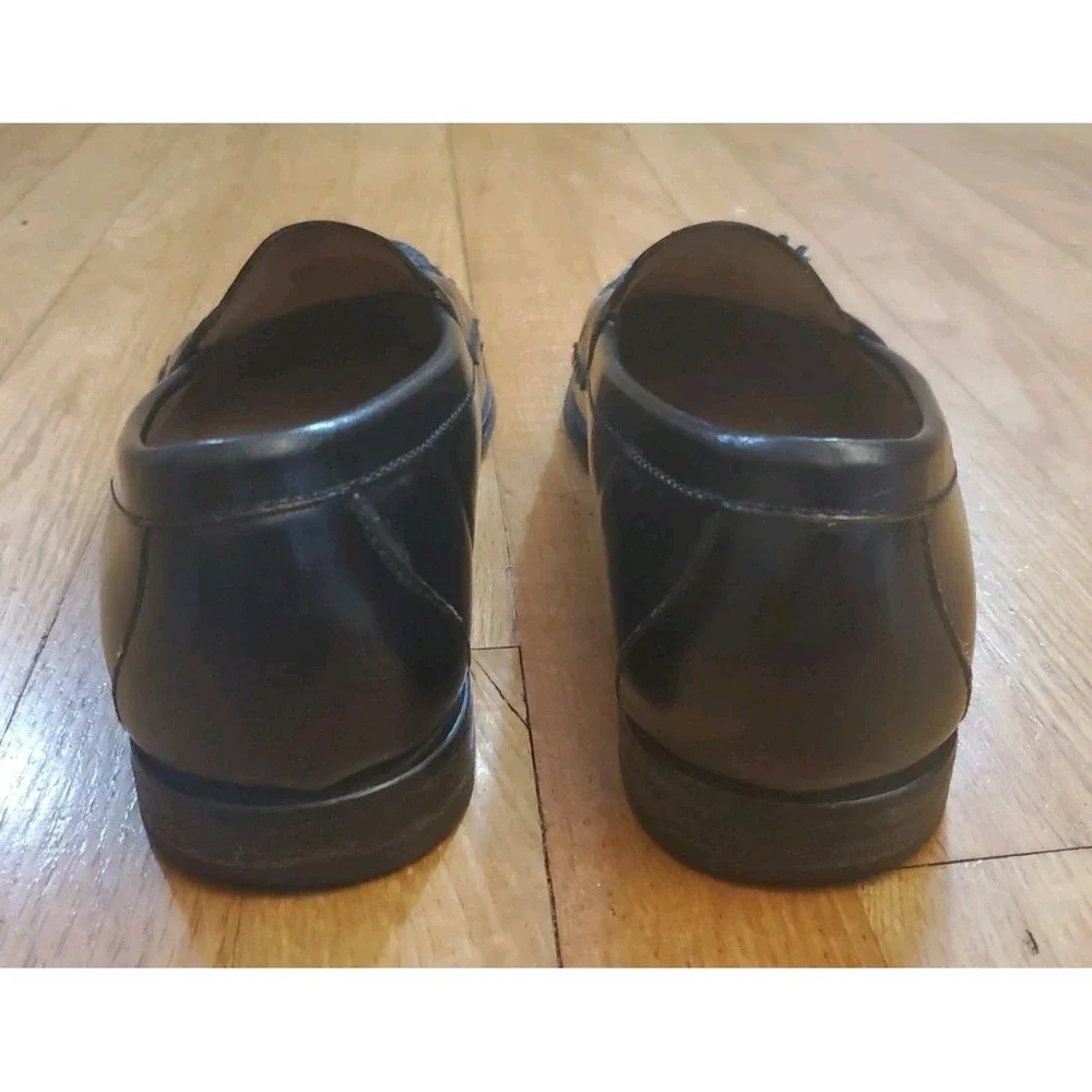 Cole Haan City Mens Black Leather Tassel Dress Loafer Slip-On US 10 D